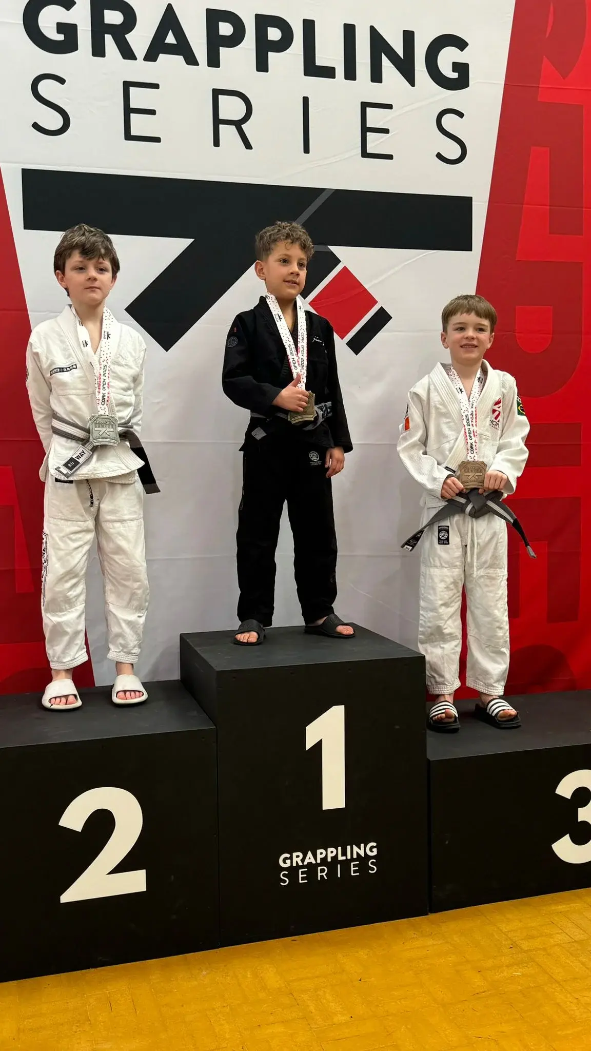 Studio Galera athletes competing at Grappling Series 2025 in Cork, representing Bandon, West Cork 7