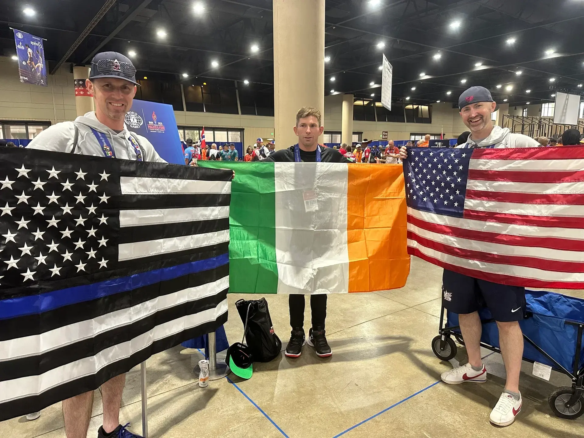 Coach Galera competing in BJJ and freestyle wrestling at the World Police & Fire Games 2025 in Birmingham, Alabama, representing Ireland and Studio Galera in Bandon, West Cork 5