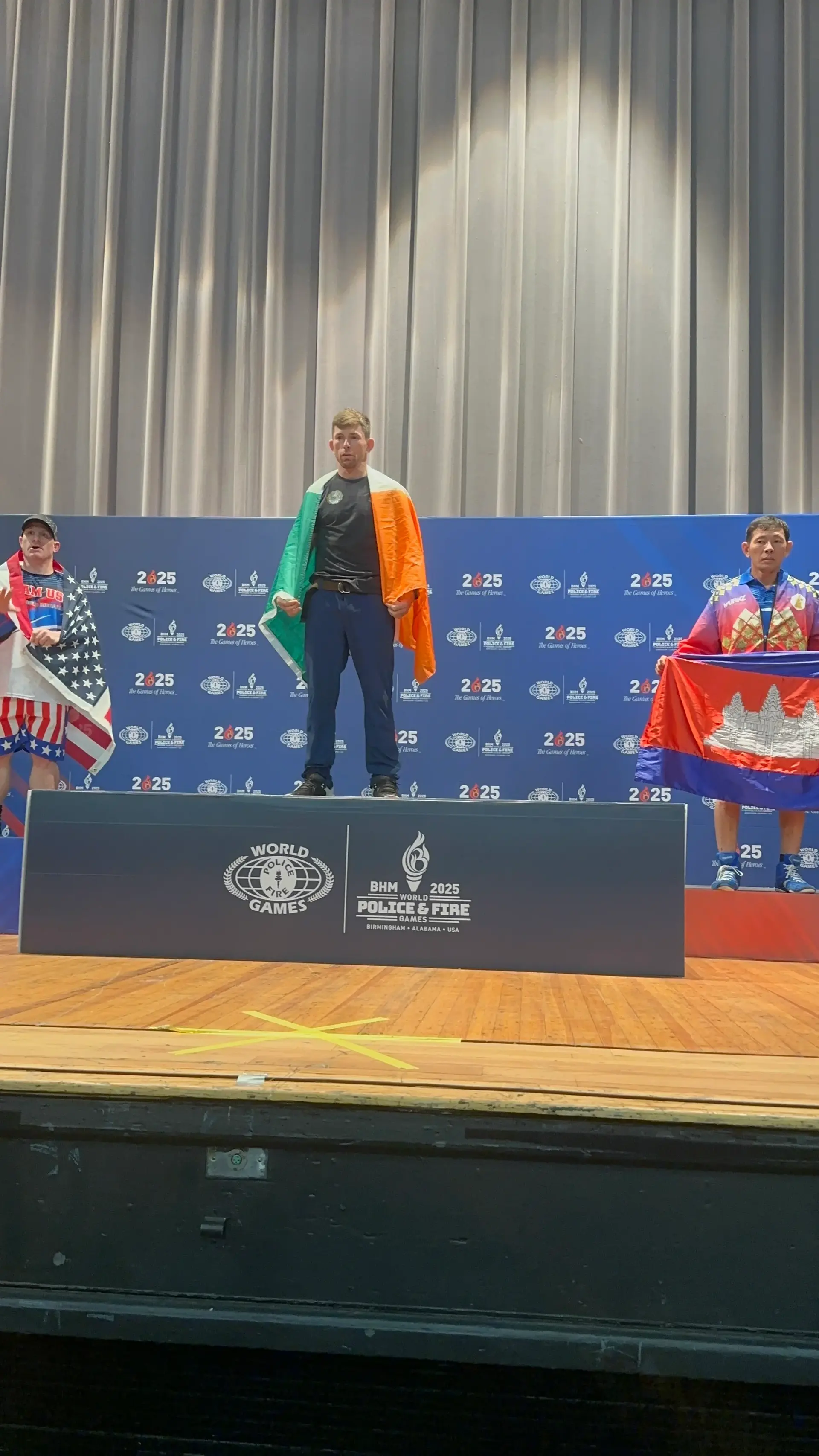 Coach Galera competing in BJJ and freestyle wrestling at the World Police & Fire Games 2025 in Birmingham, Alabama, representing Ireland and Studio Galera in Bandon, West Cork 8