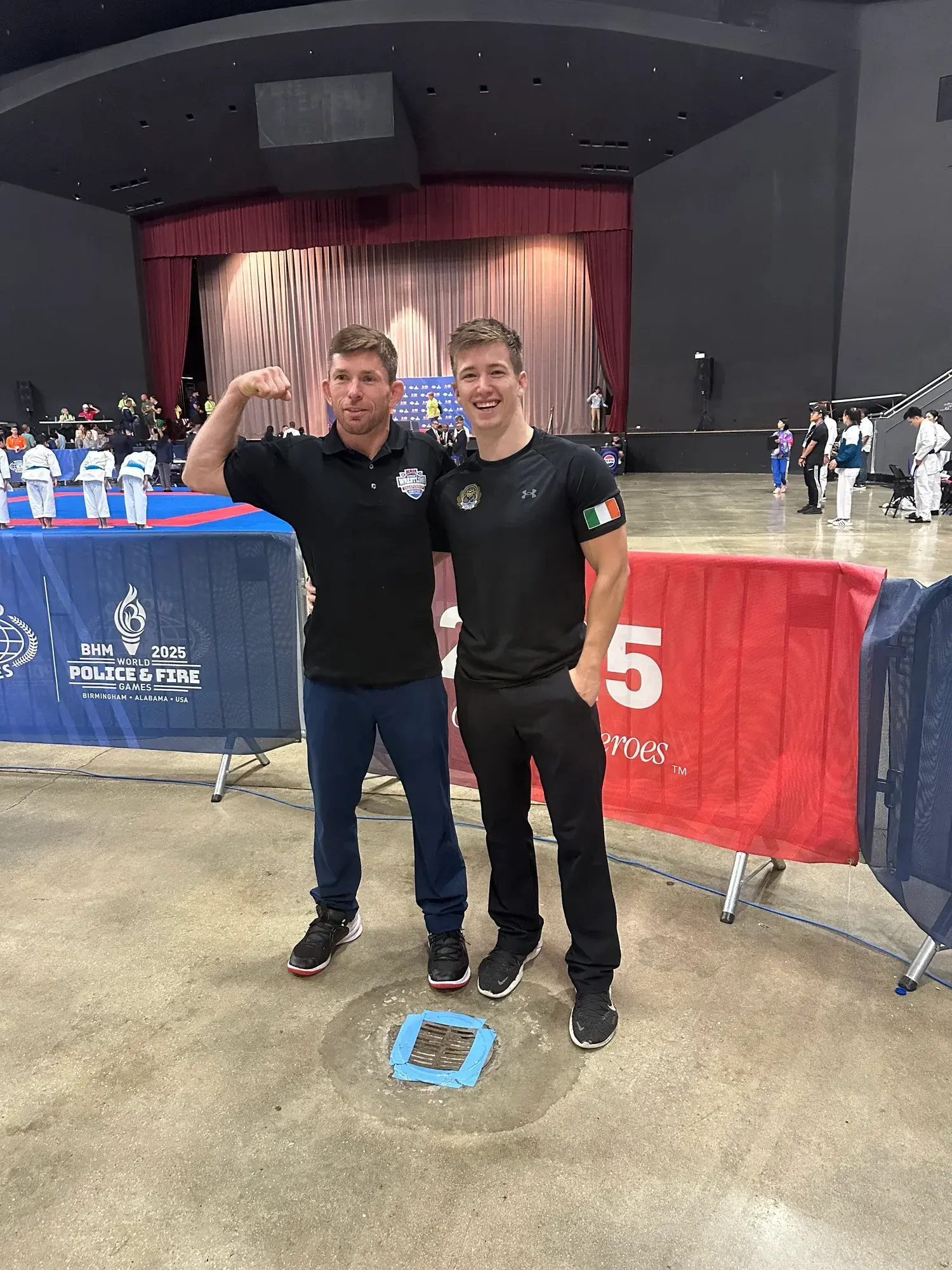 Coach Galera competing in BJJ and freestyle wrestling at the World Police & Fire Games 2025 in Birmingham, Alabama, representing Ireland and Studio Galera in Bandon, West Cork 12