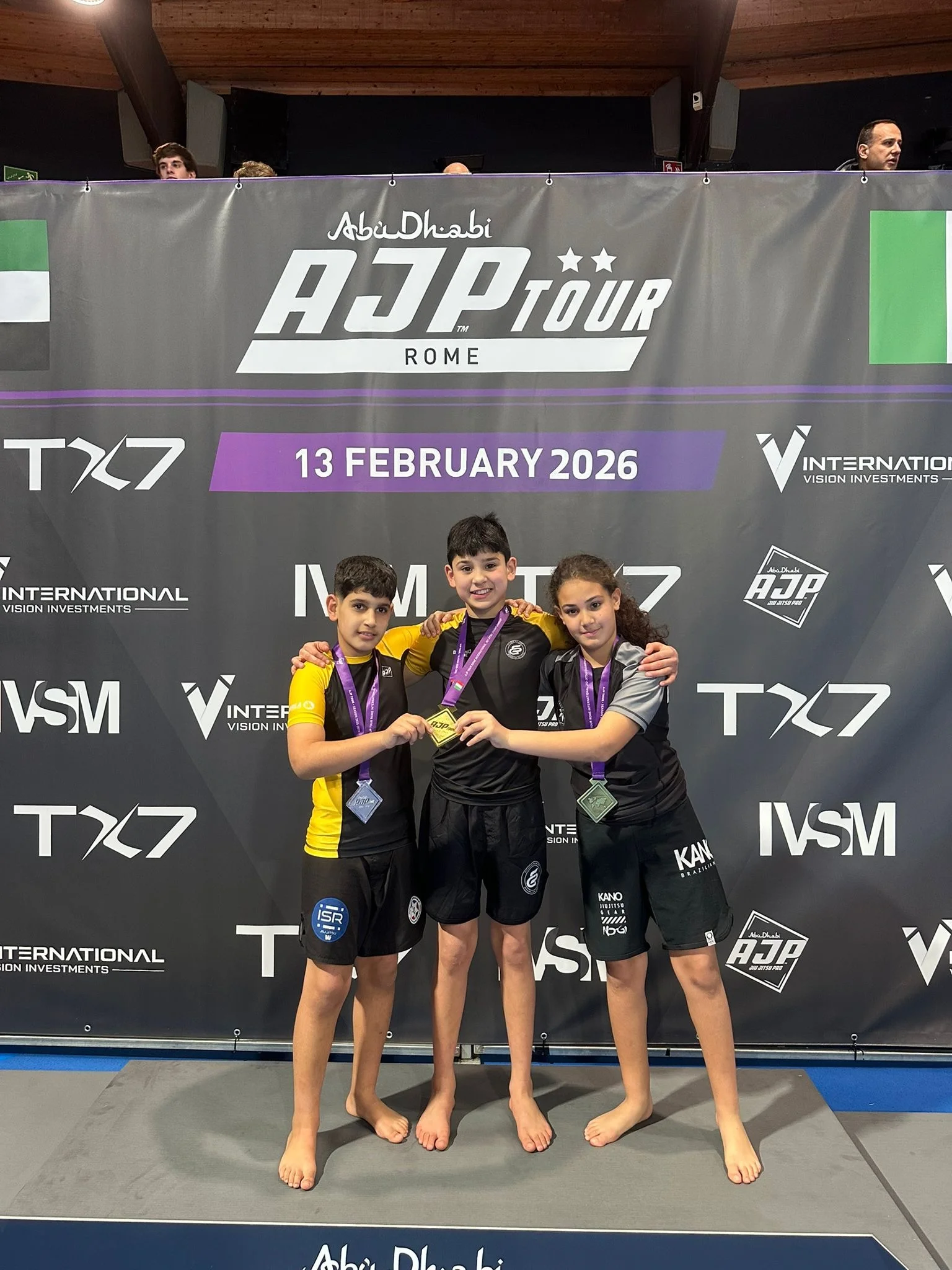 Rayan competing in No-Gi at the AJP Tour in Rome, representing Studio Galera in Bandon, West Cork